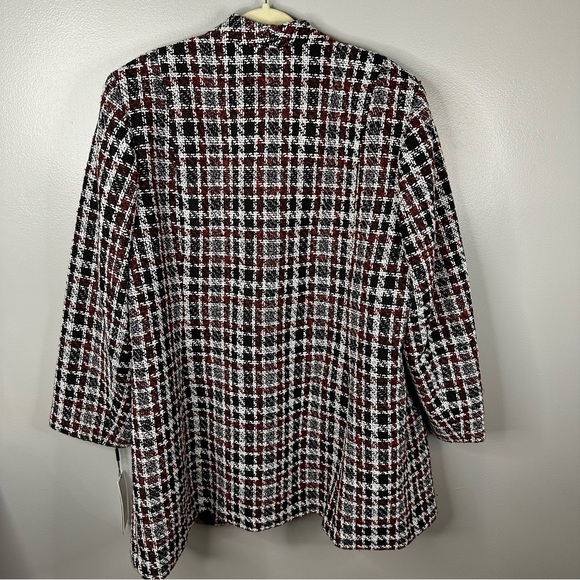 Calvin Klein NWT Wool Blend Tweed Plaid Topper Jacket Women’s Size 22W (2X) - Picture 4 of 12
